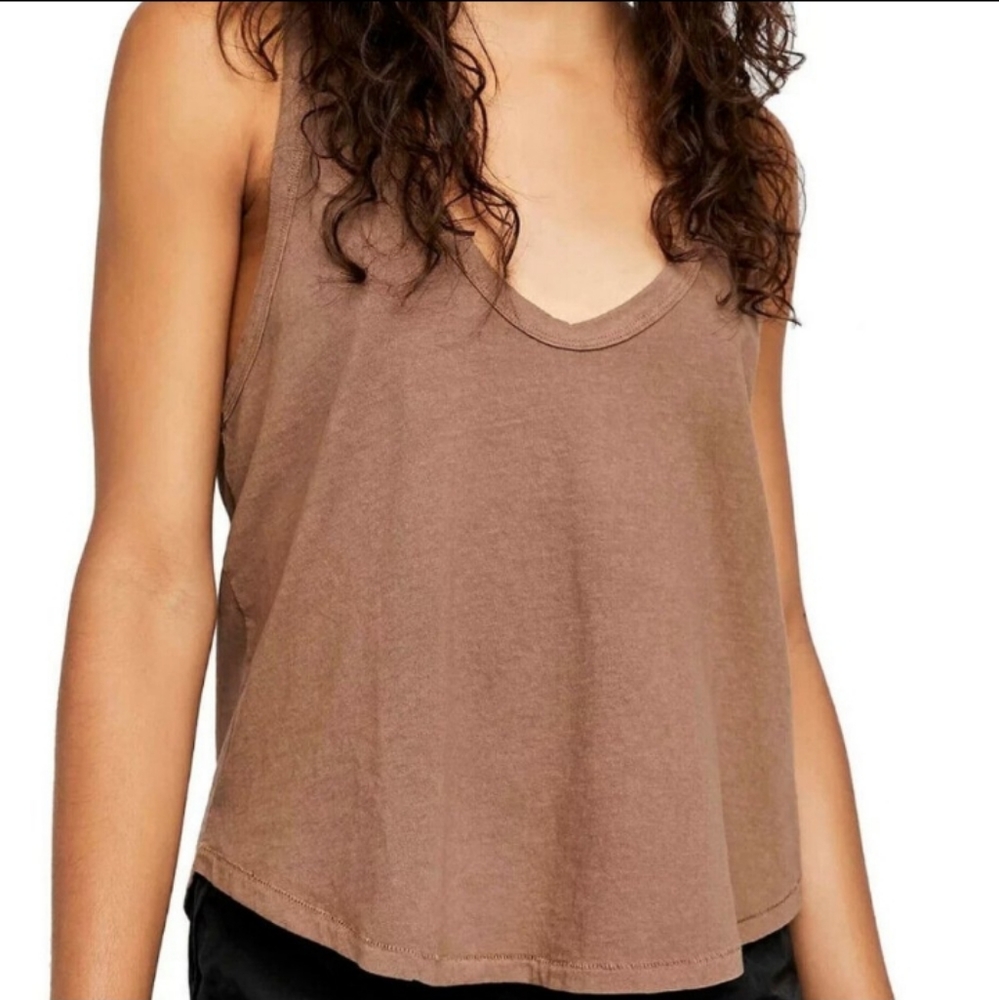 Free People Brown Tank Top